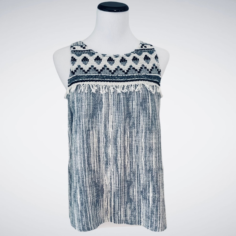 DREW SLEEVELESS FRINGE TOP MEDIUM